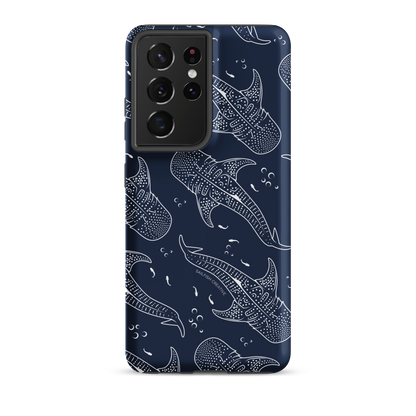 Samsung Phone Case - Whale Sharks Pattern Navy