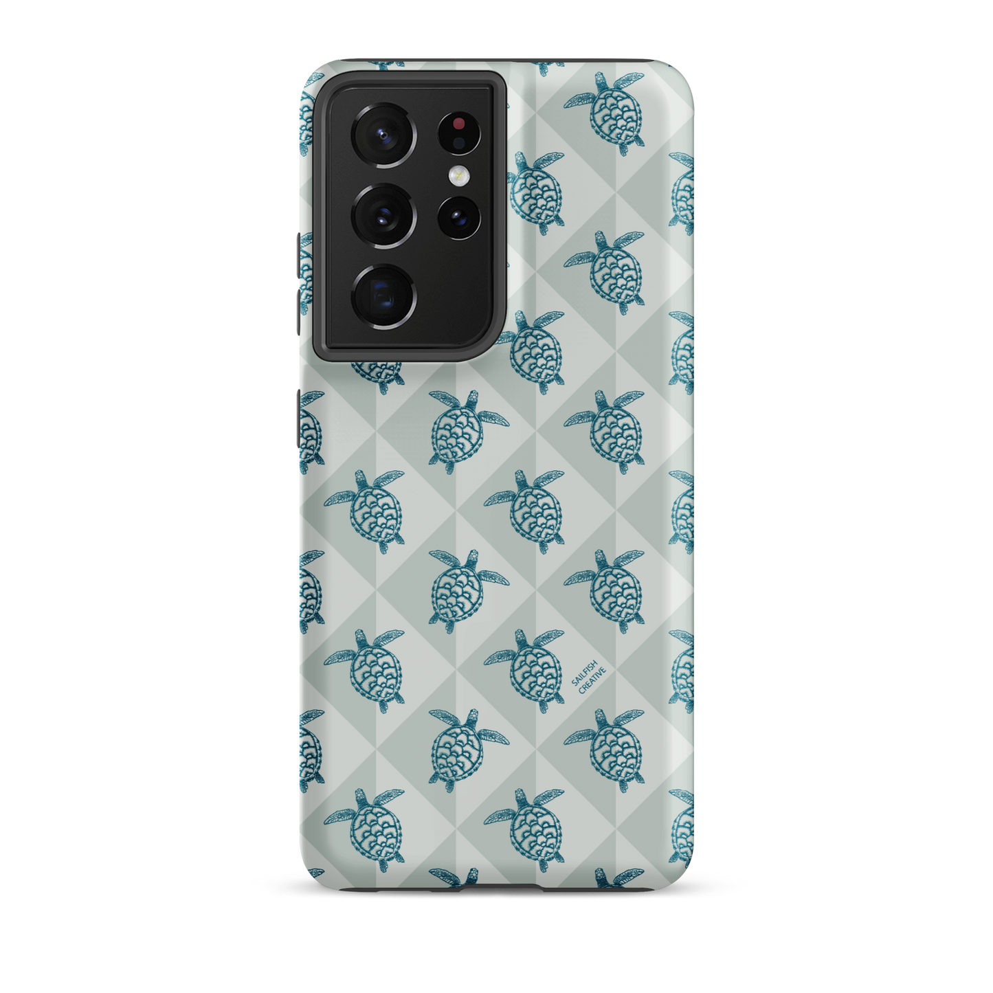 Samsung Phone Case -  Turtle Diamonds Coastal Storm