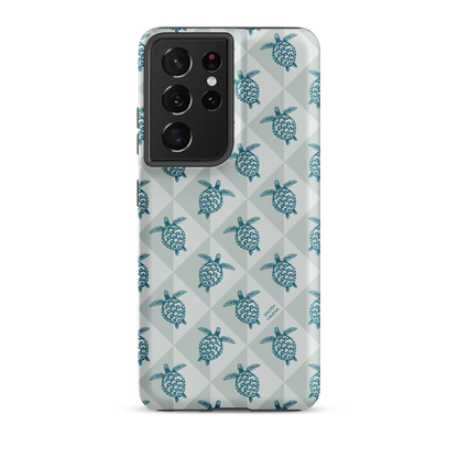 Samsung Phone Case -  Turtle Diamonds Coastal Storm