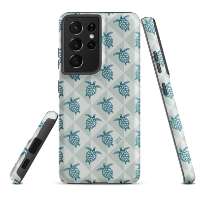 Samsung Phone Case -  Turtle Diamonds Coastal Storm