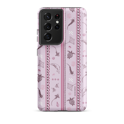 Samsung Phone Case - Orchid Candy Stripes