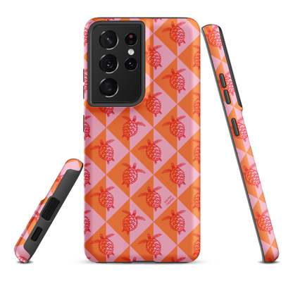 Samsung Phone Case -  Turtle Diamonds Candy Sunset