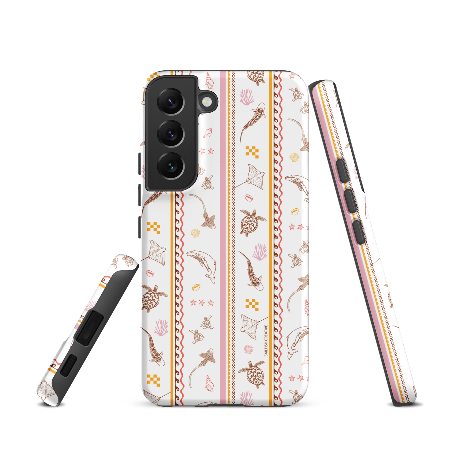 Samsung Phone Case - Candy Stripes on White
