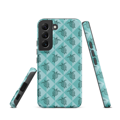 Samsung Phone Case - Turtle Diamonds Teal