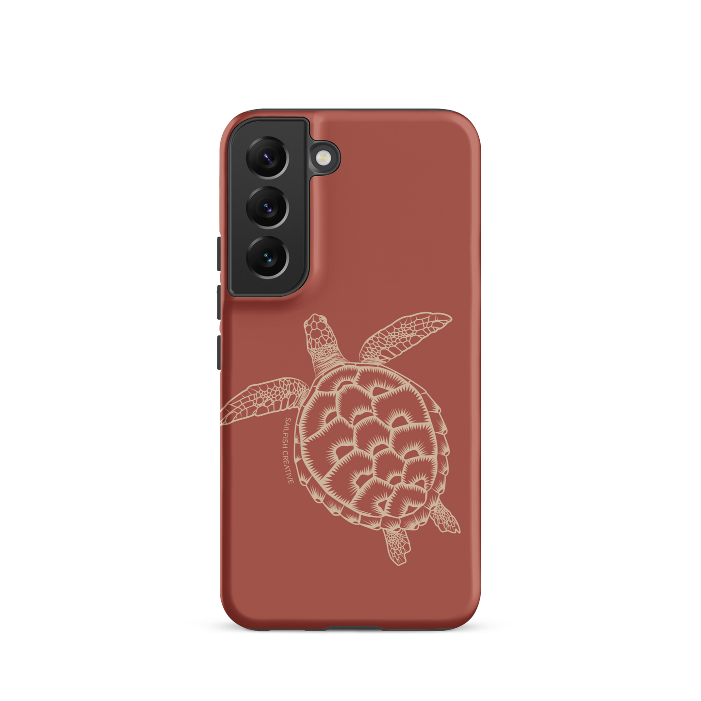 Samsung Phone Case -  Turtle Outline Rusty Coral