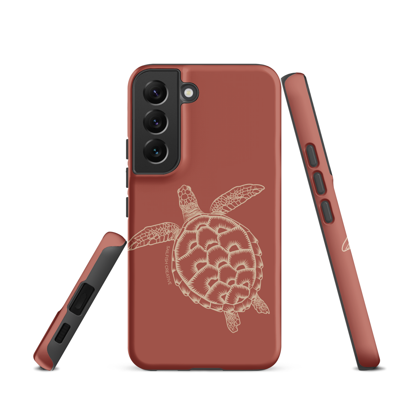 Samsung Phone Case -  Turtle Outline Rusty Coral