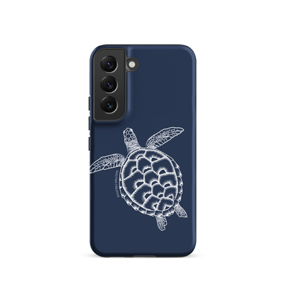 Samsung Phone Case -  Turtle Outline Navy