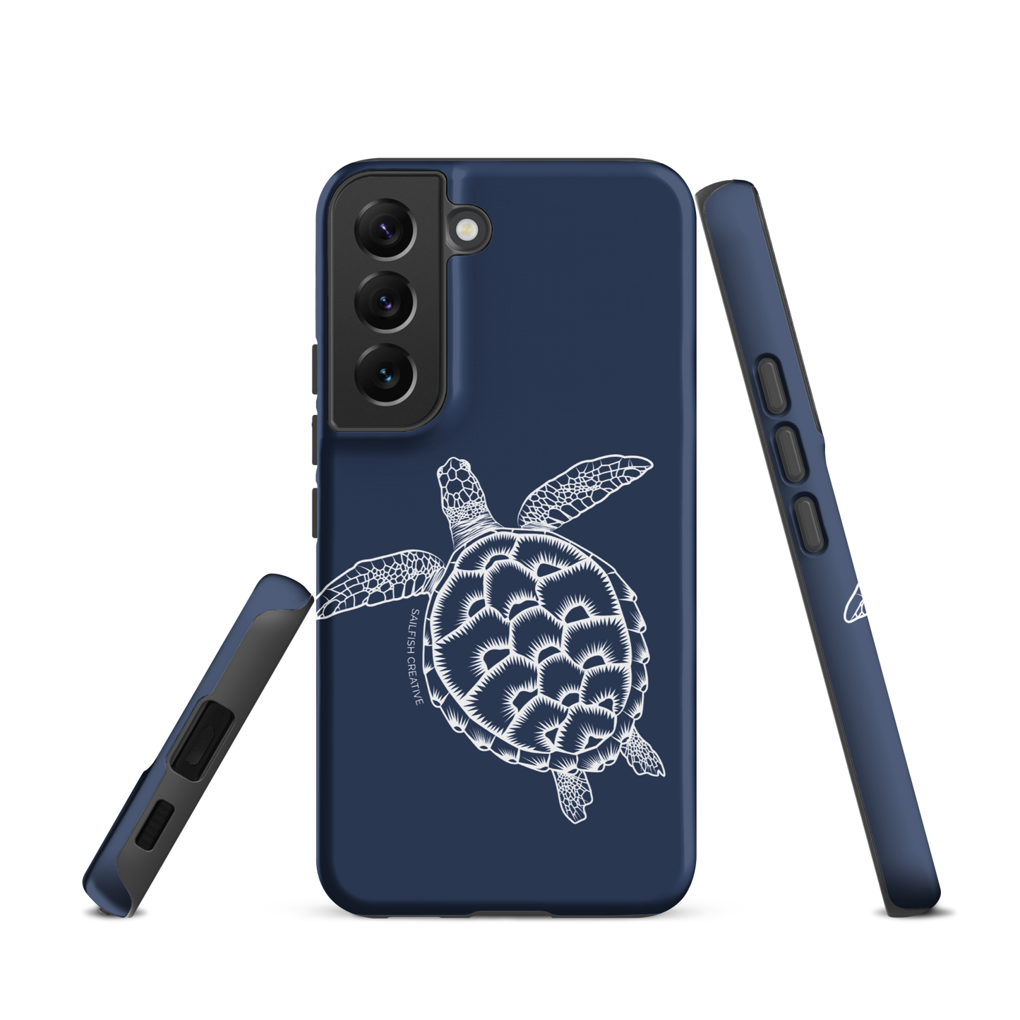 Samsung Phone Case -  Turtle Outline Navy