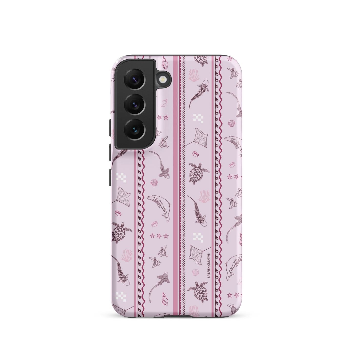 Samsung Phone Case - Orchid Candy Stripes