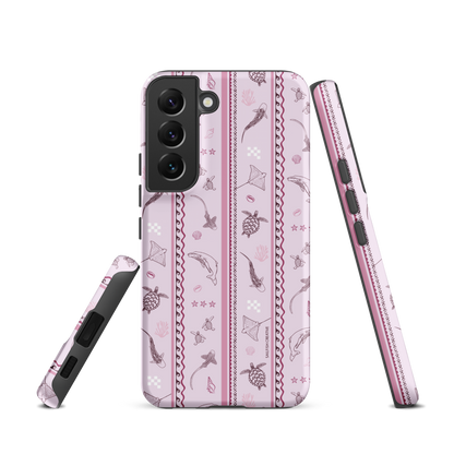 Samsung Phone Case - Orchid Candy Stripes