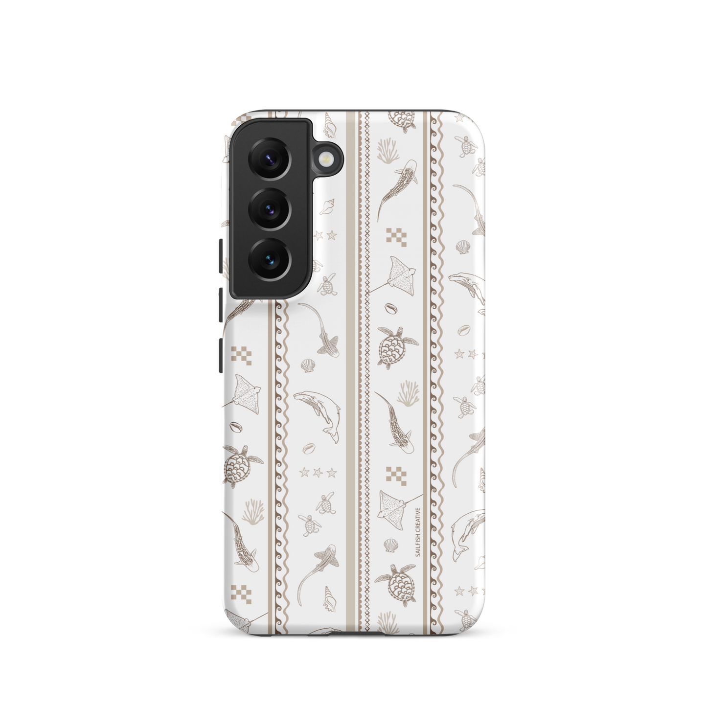 Samsung Phone Case -  Candy Stripes Beige