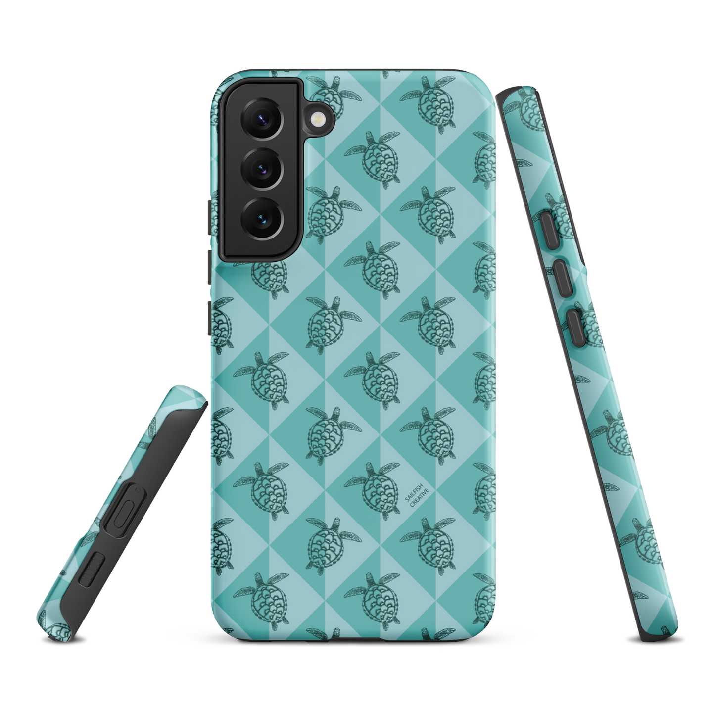 Samsung Phone Case - Turtle Diamonds Teal