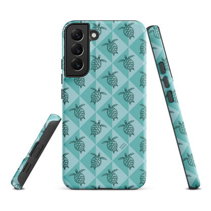 Samsung Phone Case - Turtle Diamonds Teal