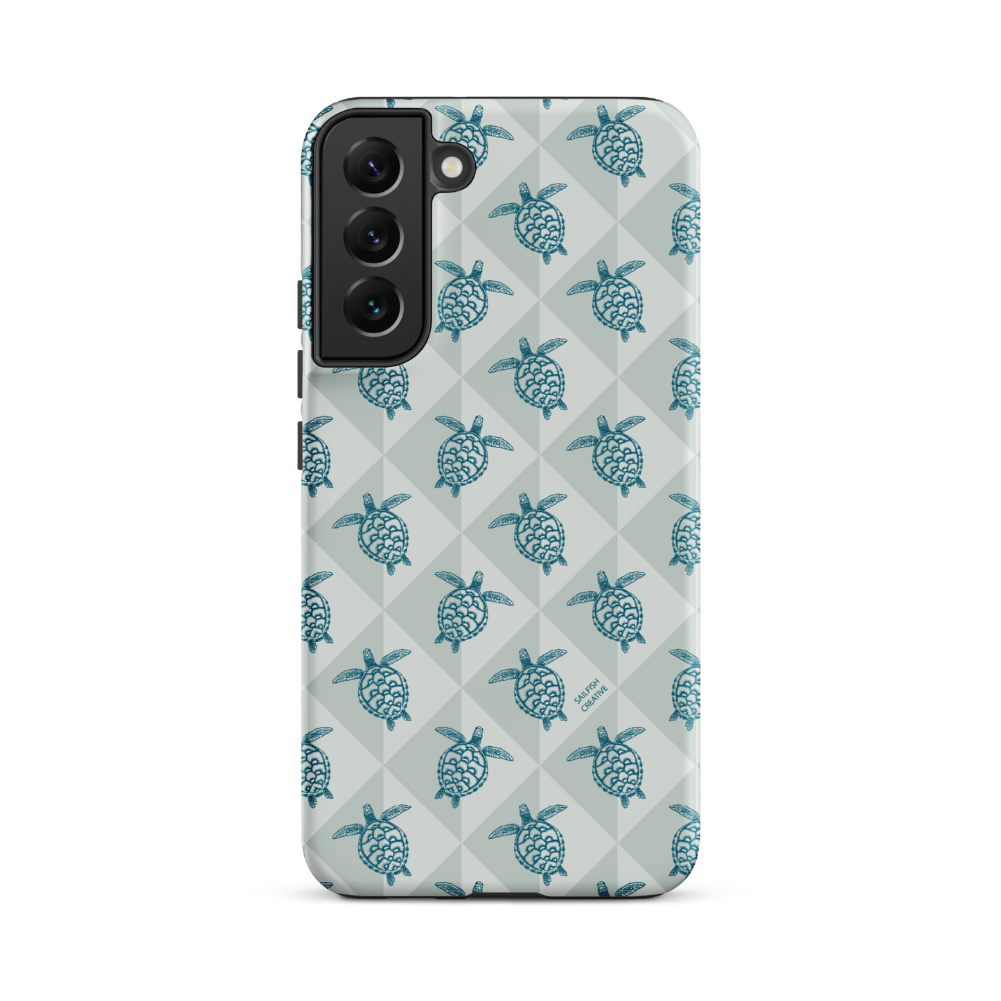 Samsung Phone Case -  Turtle Diamonds Coastal Storm