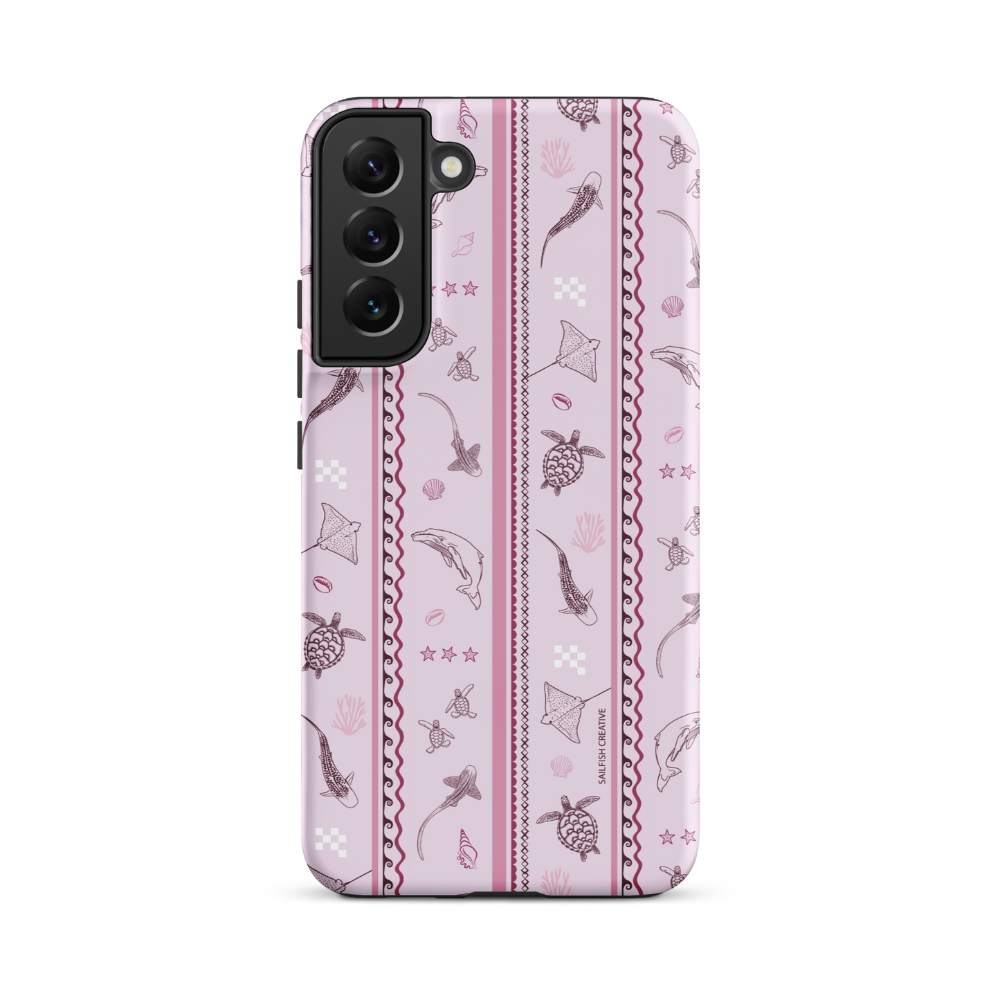 Samsung Phone Case - Orchid Candy Stripes