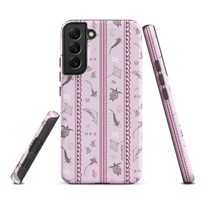 Samsung Phone Case - Orchid Candy Stripes