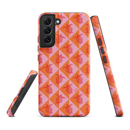 Samsung Phone Case -  Turtle Diamonds Candy Sunset