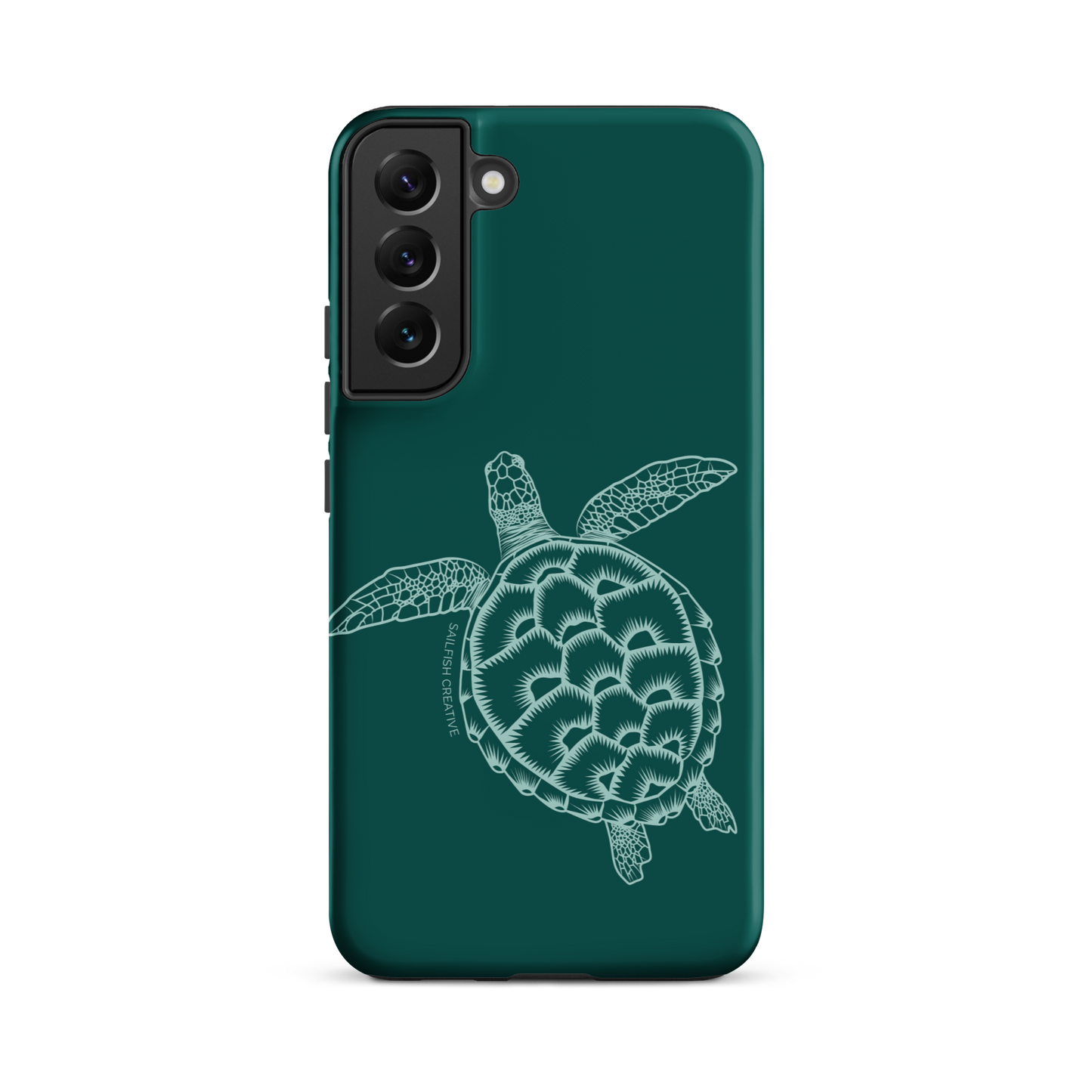 Samsung Phone Case -  Turtle Outline Emerald