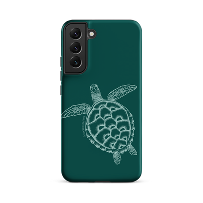Samsung Phone Case -  Turtle Outline Emerald