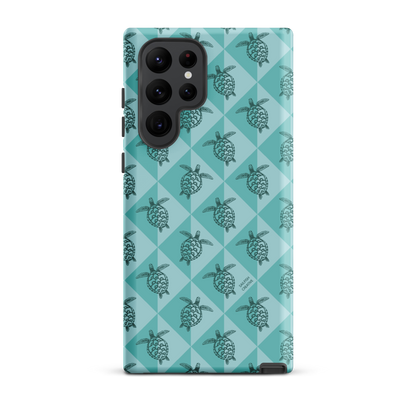 Samsung Phone Case - Turtle Diamonds Teal