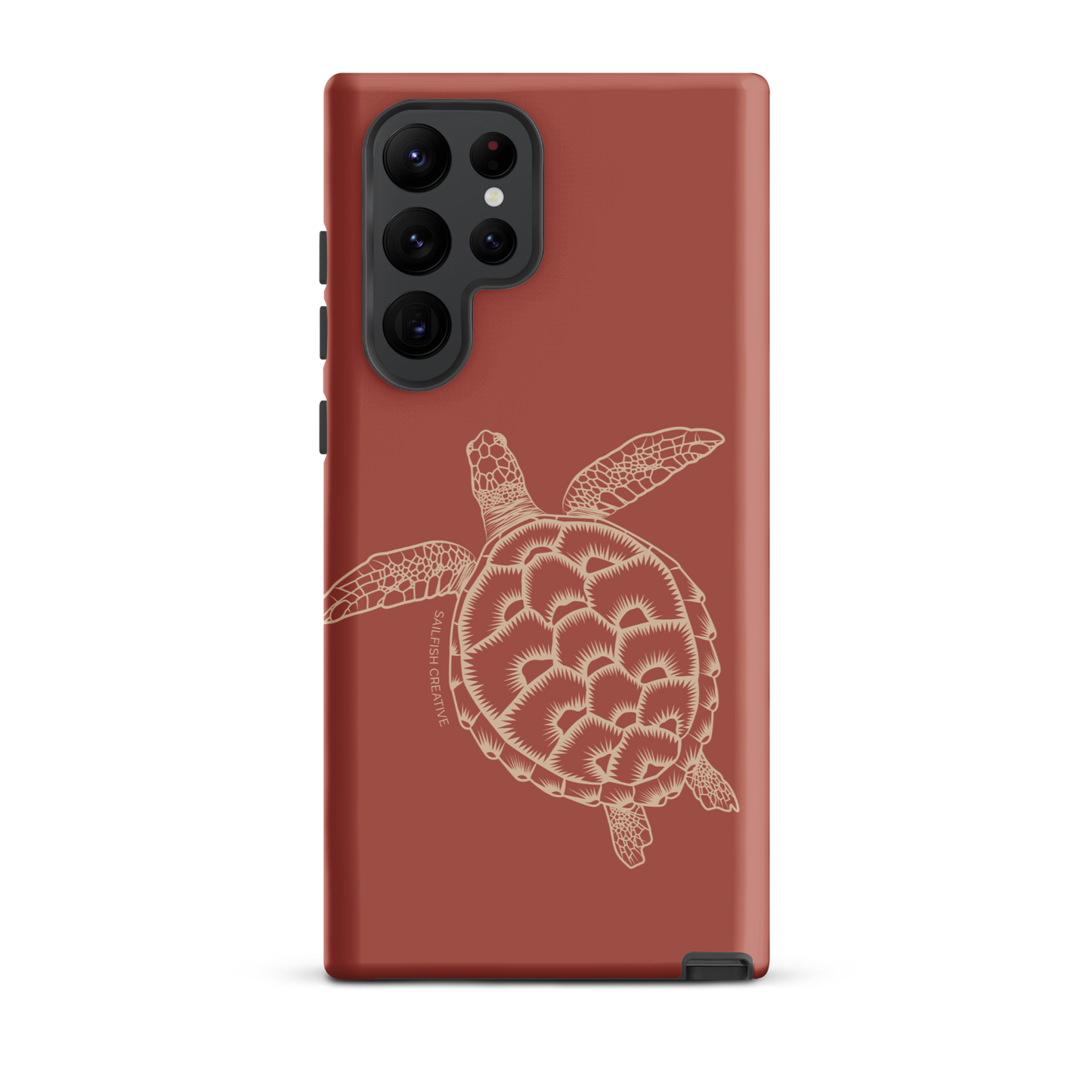 Samsung Phone Case -  Turtle Outline Rusty Coral