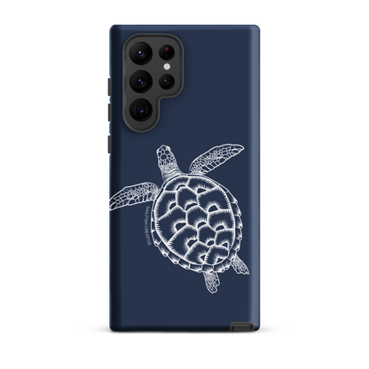 Samsung Phone Case -  Turtle Outline Navy