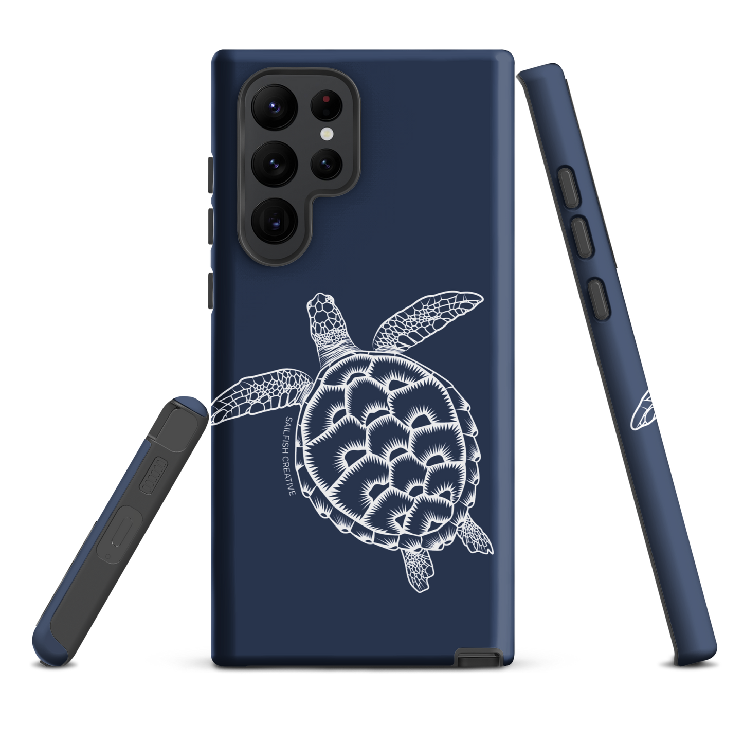 Samsung Phone Case -  Turtle Outline Navy