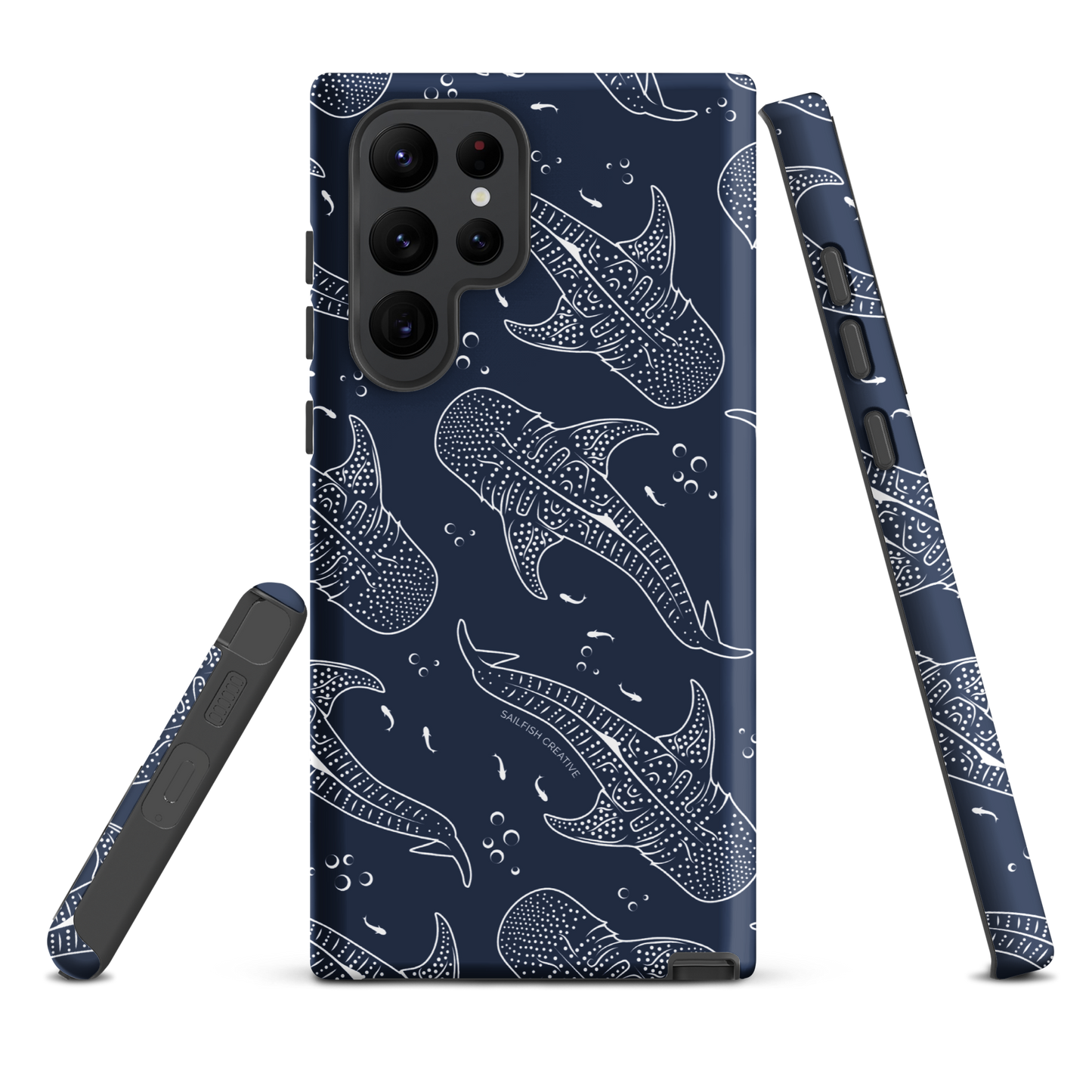 Samsung Phone Case - Whale Sharks Pattern Navy