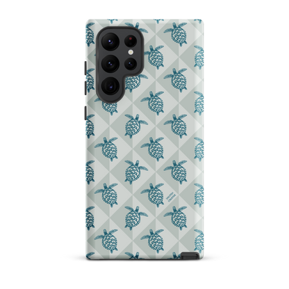 Samsung Phone Case -  Turtle Diamonds Coastal Storm