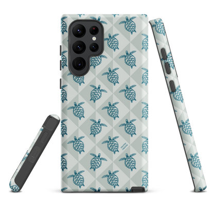 Samsung Phone Case -  Turtle Diamonds Coastal Storm