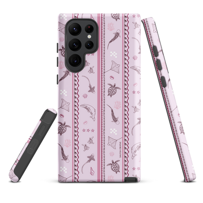 Samsung Phone Case - Orchid Candy Stripes