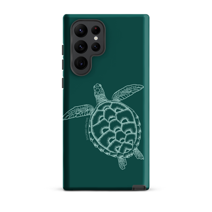 Samsung Phone Case -  Turtle Outline Emerald