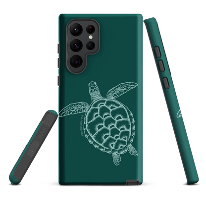 Samsung Phone Case -  Turtle Outline Emerald