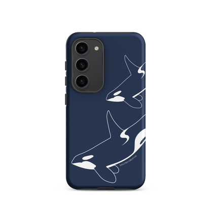 Samsung Phone Case -  Orca Outline Navy
