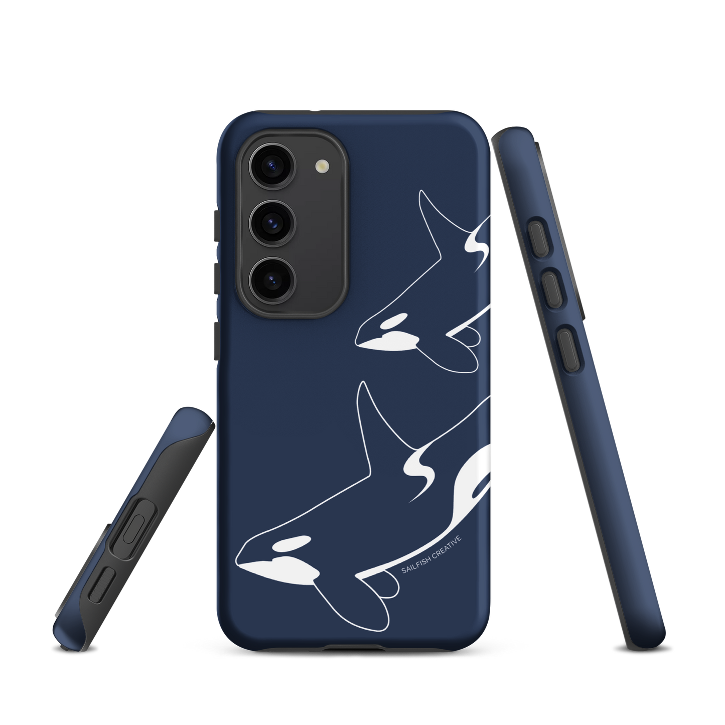 Samsung Phone Case -  Orca Outline Navy