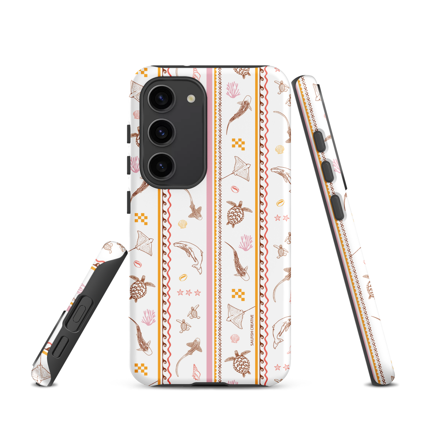 Samsung Phone Case - Candy Stripes on White