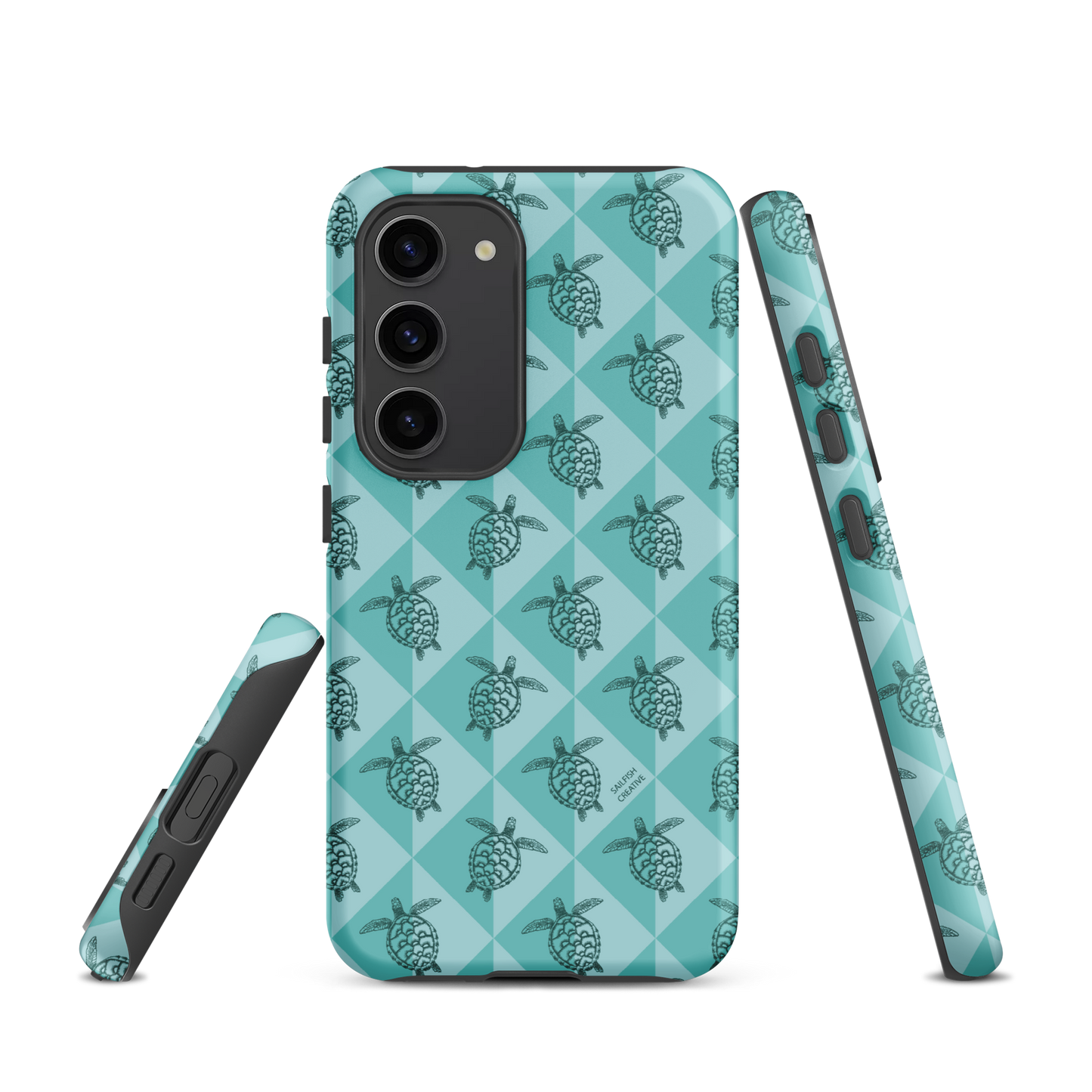 Samsung Phone Case - Turtle Diamonds Teal