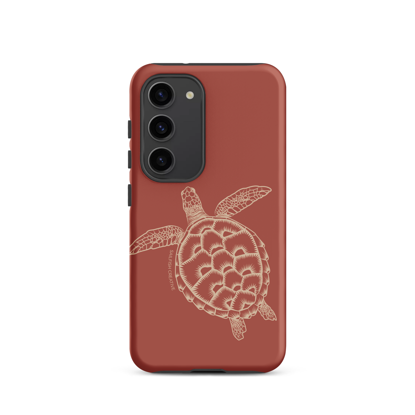 Samsung Phone Case -  Turtle Outline Rusty Coral