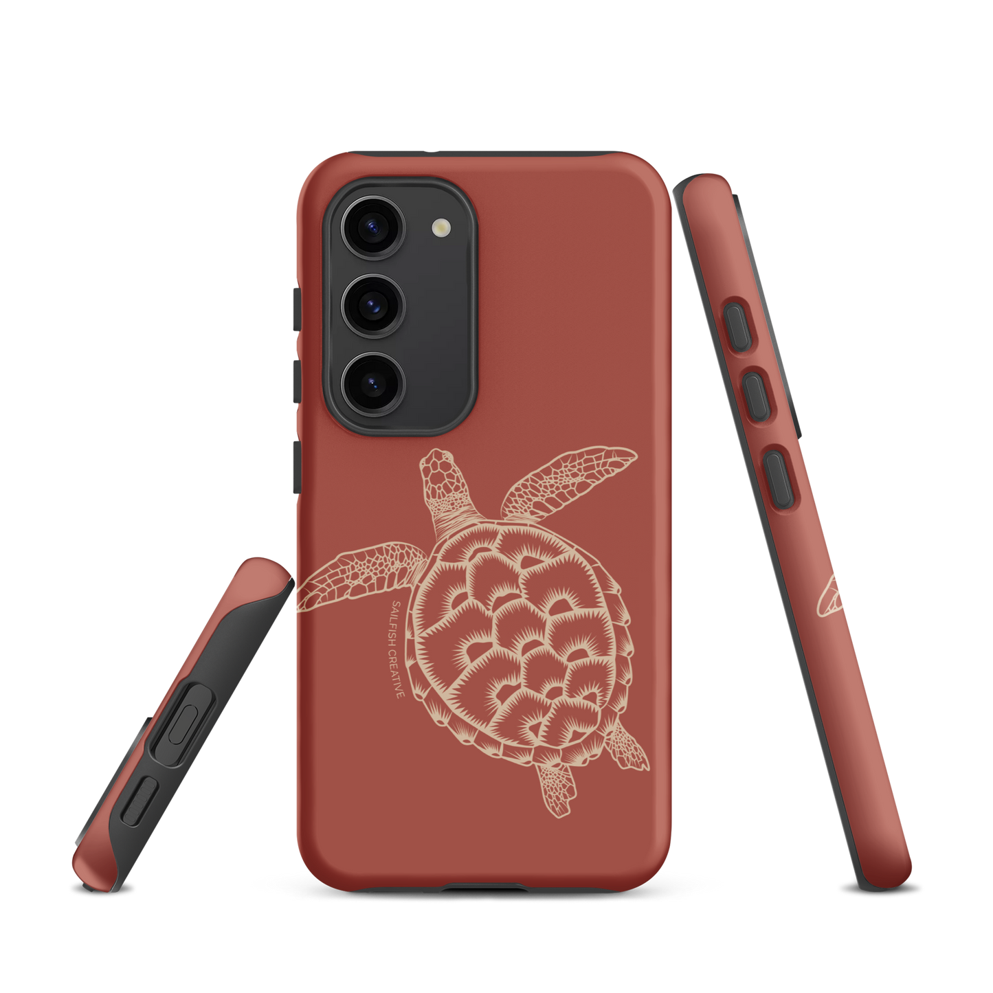 Samsung Phone Case -  Turtle Outline Rusty Coral