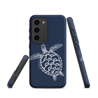 Samsung Phone Case -  Turtle Outline Navy