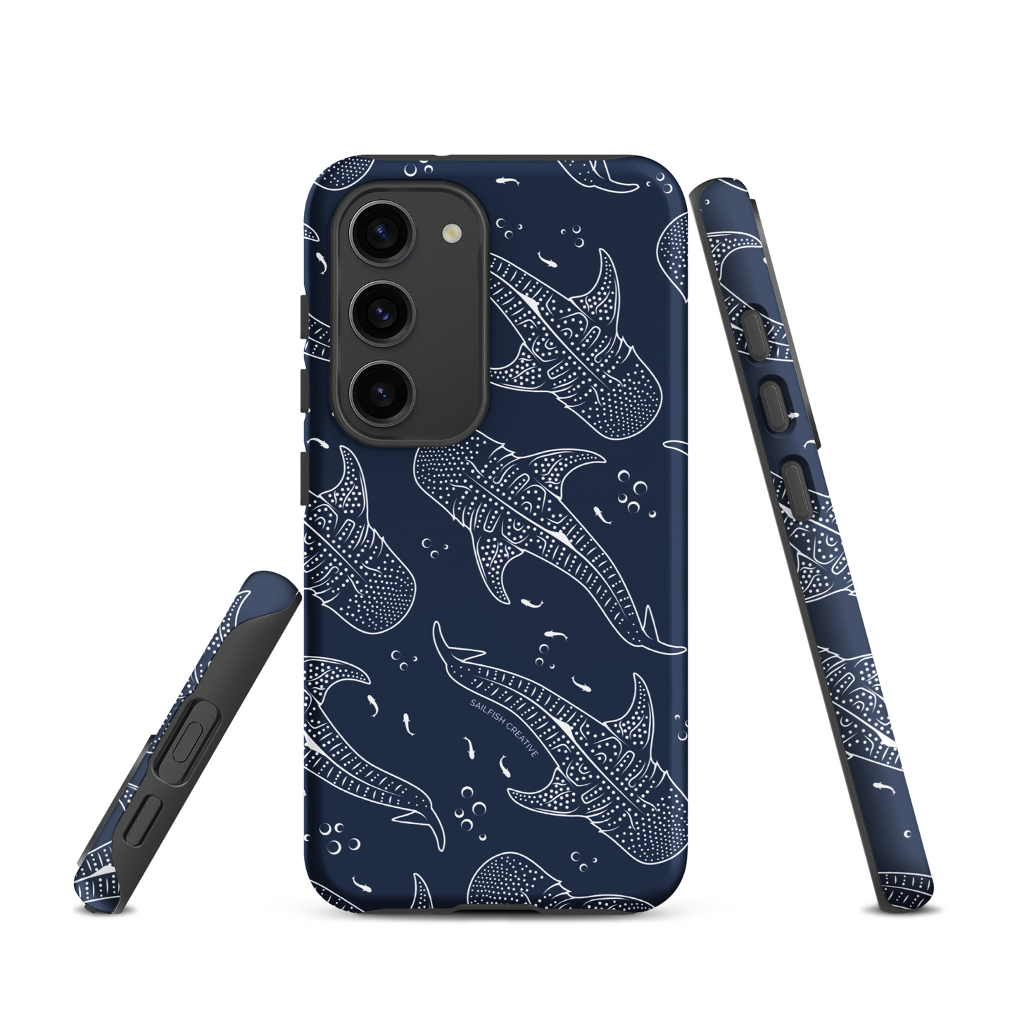 Samsung Phone Case - Whale Sharks Pattern Navy