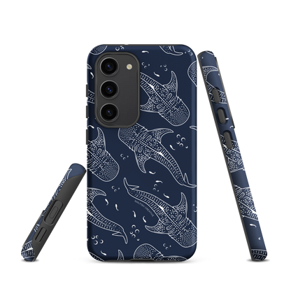Samsung Phone Case - Whale Sharks Pattern Navy