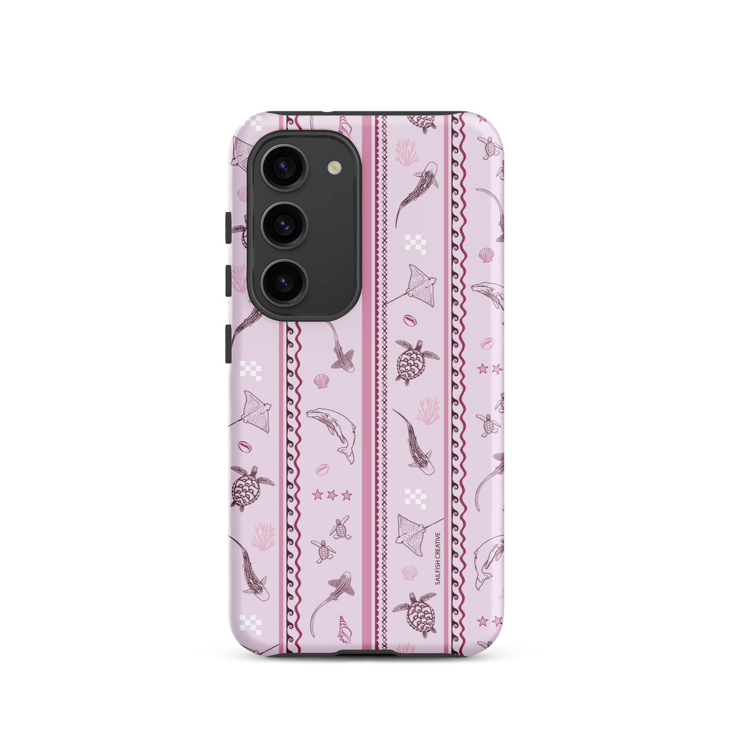 Samsung Phone Case - Orchid Candy Stripes