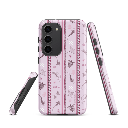 Samsung Phone Case - Orchid Candy Stripes