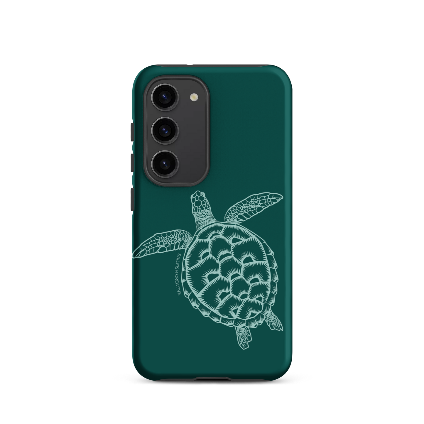 Samsung Phone Case -  Turtle Outline Emerald