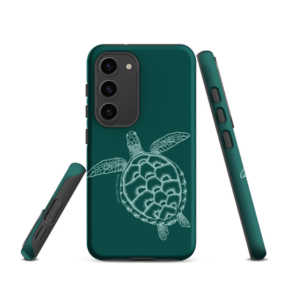 Samsung Phone Case -  Turtle Outline Emerald