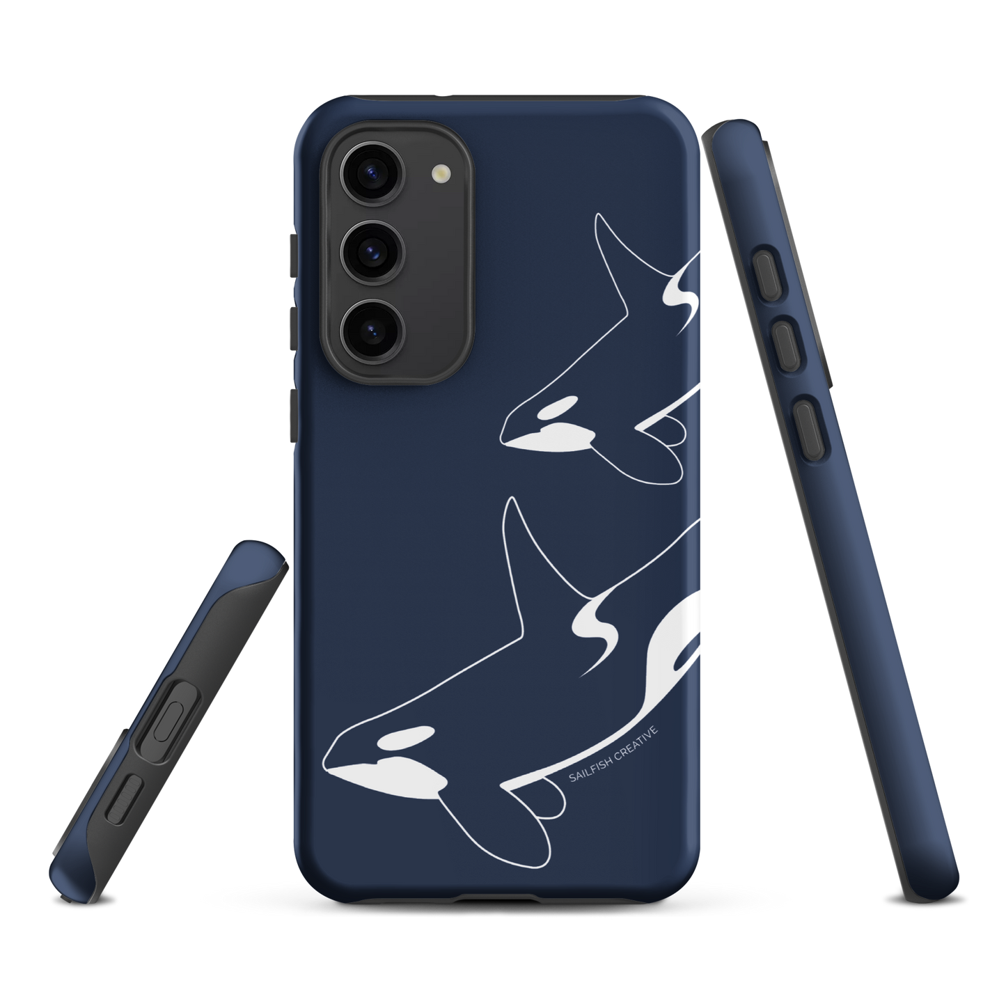 Samsung Phone Case -  Orca Outline Navy