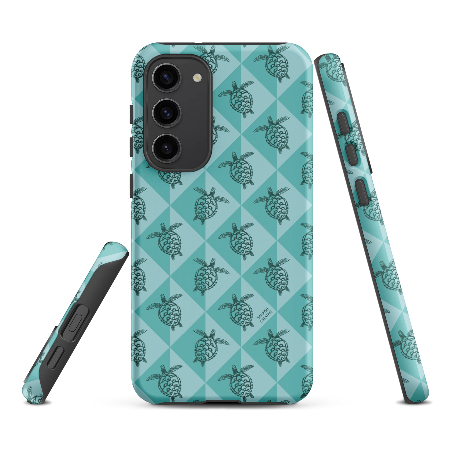 Samsung Phone Case - Turtle Diamonds Teal