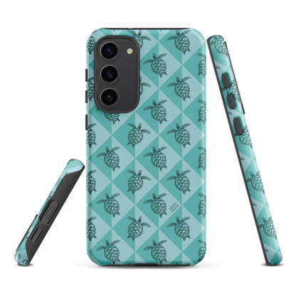 Samsung Phone Case - Turtle Diamonds Teal