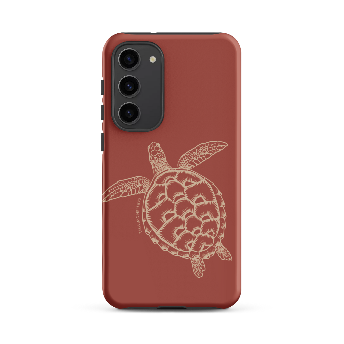 Samsung Phone Case -  Turtle Outline Rusty Coral